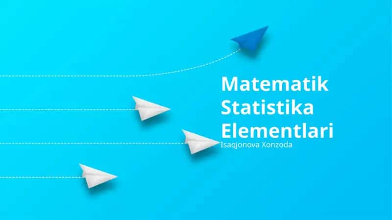 Matematik Statistika Elementlari 1