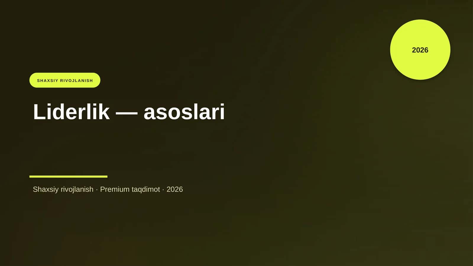 Liderlik — asoslari 1