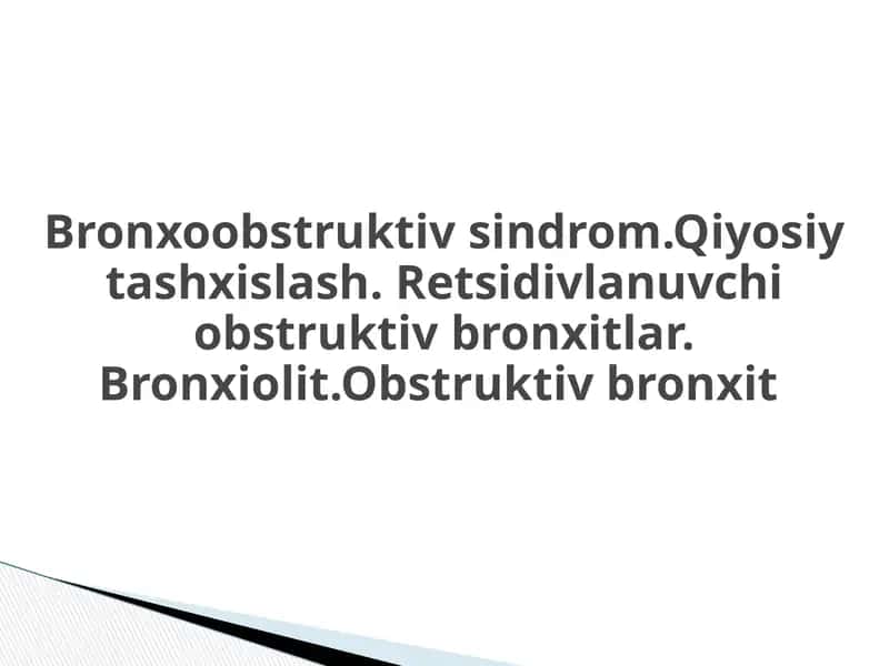 Bronxoobstruktiv sindrom 1