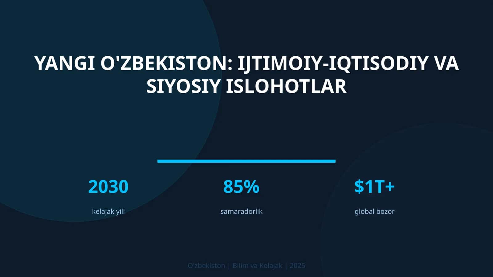 Yangi O'zbekiston: ijtimoiy-iqtisodiy va siyosiy islohotlar 1