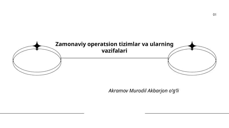 Zamonaviy operatsion tizimlar va ularning vazifalari 1