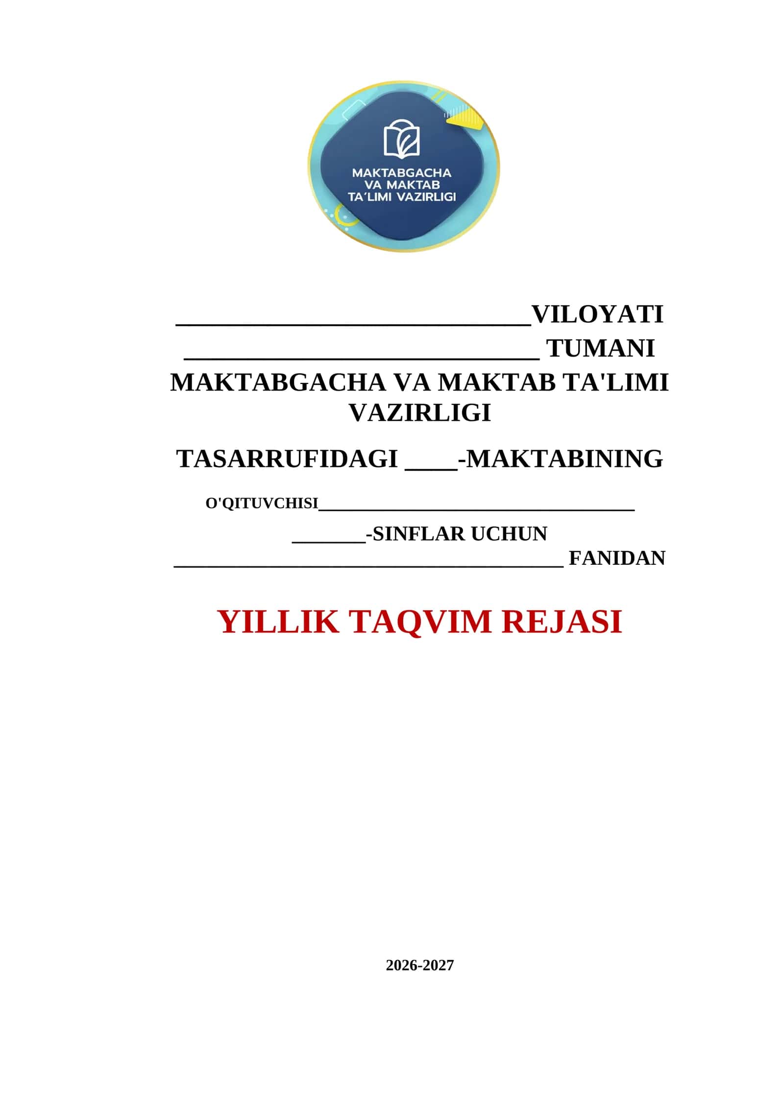 Taqvim ish reja yuzi 2026-2027 1