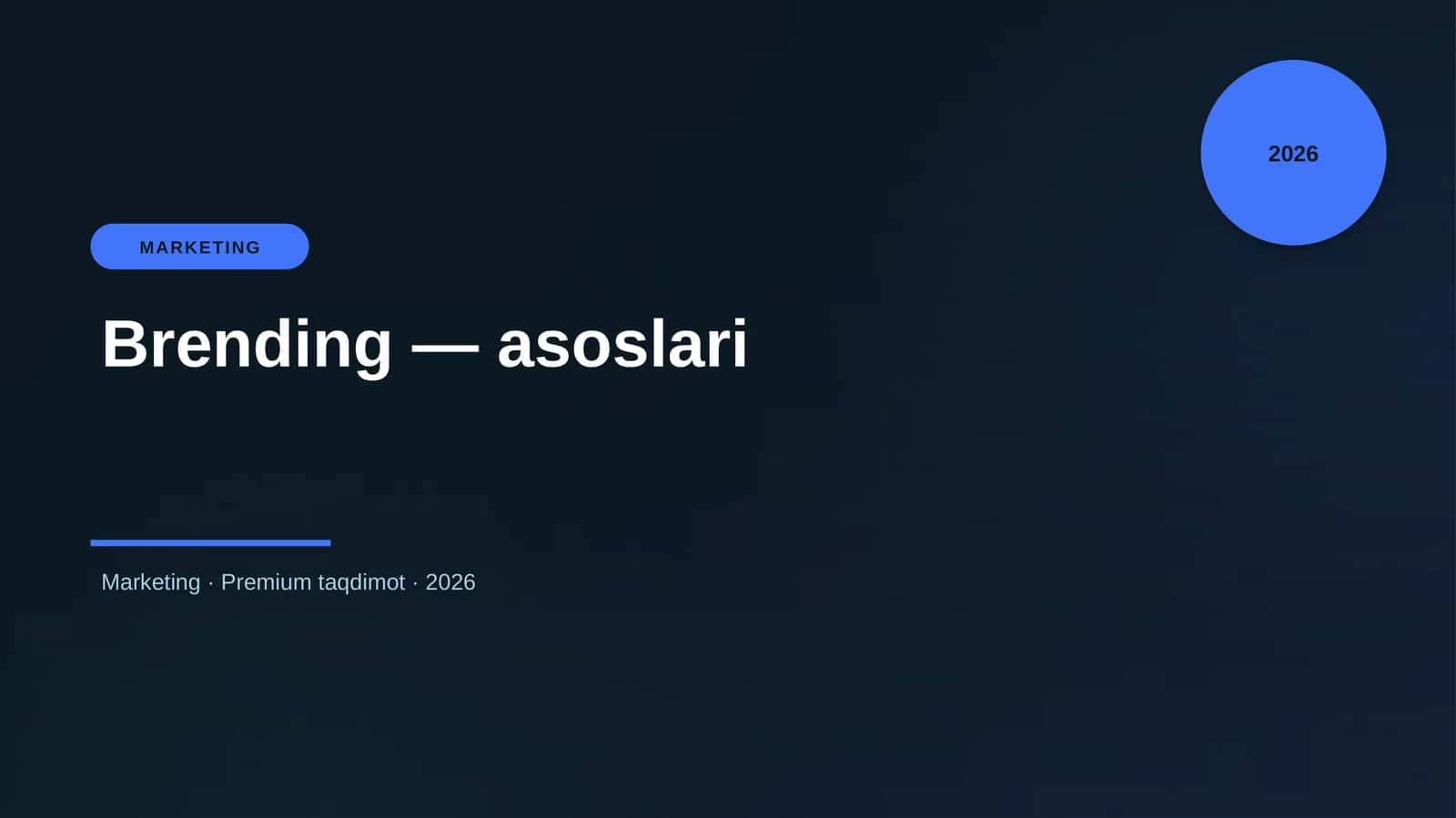 Brending — asoslari 1