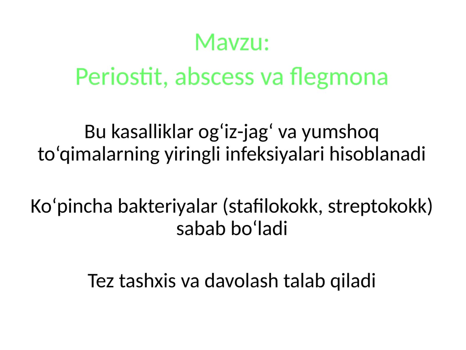 Periostit, abscessvaflegmona 1