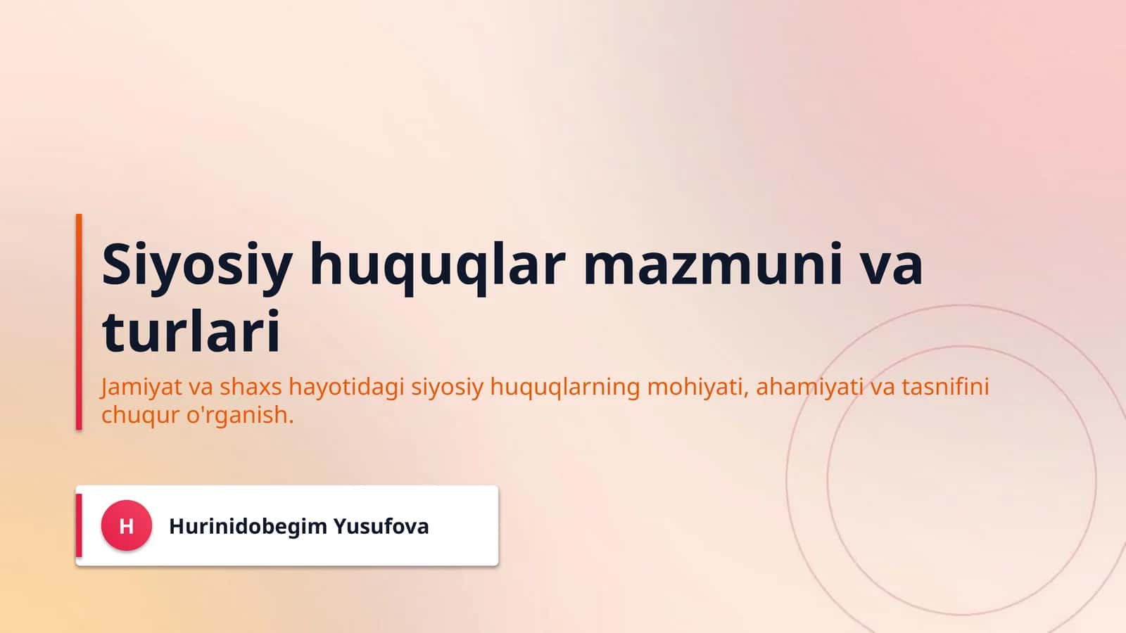Siyosiy huquqlar mazmuni va turlari 1