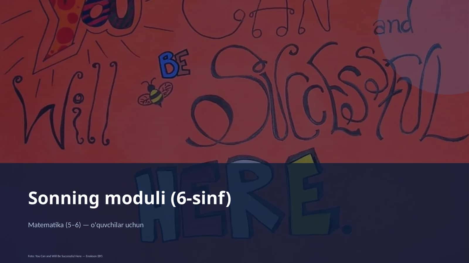 Sonning moduli (6-sinf) 1