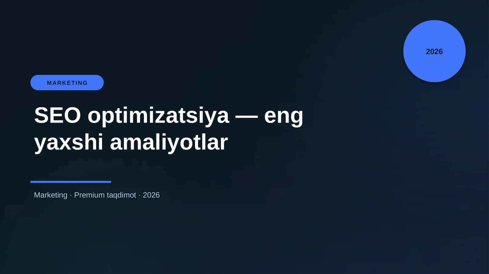 SEO optimizatsiya — eng yaxshi amaliyotlar 1