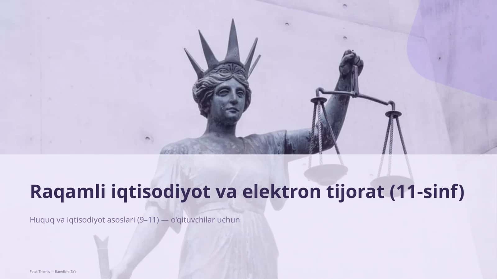 Huquq va iqtisodiyot asoslari (9–11) — o'qituvchilar uchun 1