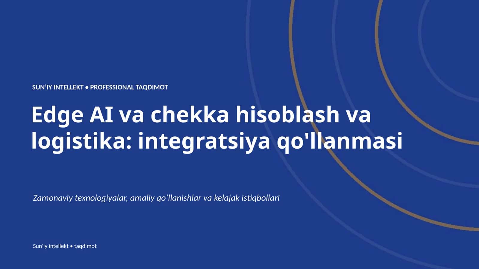 SUNʼIY INTELLEKT • PROFESSIONAL TAQDIMOT 1
