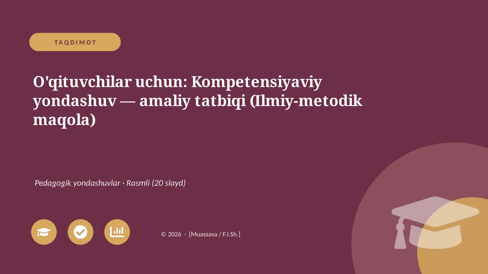 O'qituvchilar uchun: Kompetensiyaviy yondashuv — amaliy tatbiqi 1