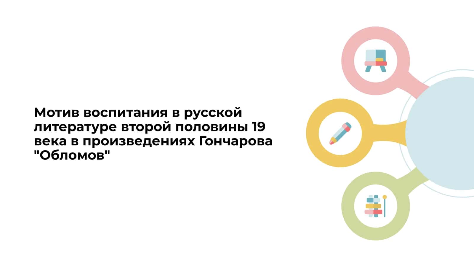 Мотив воспитания в русской литературе второй половины 19 века в произведениях Гончарова Обломов 1