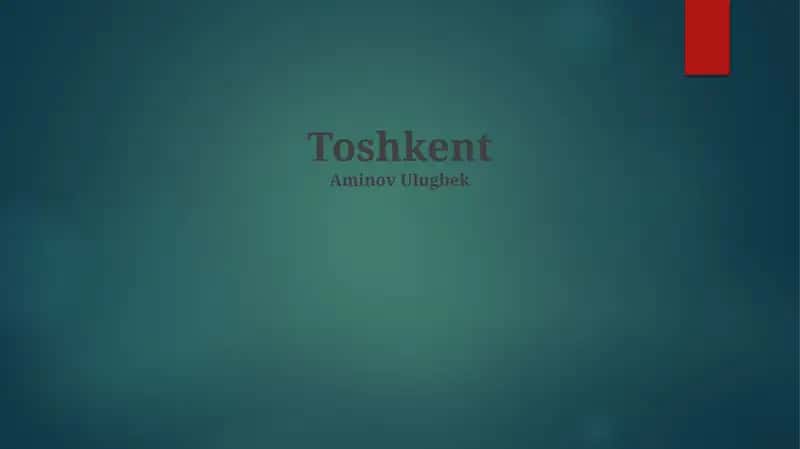 Tashkent Economy and Industry 1
