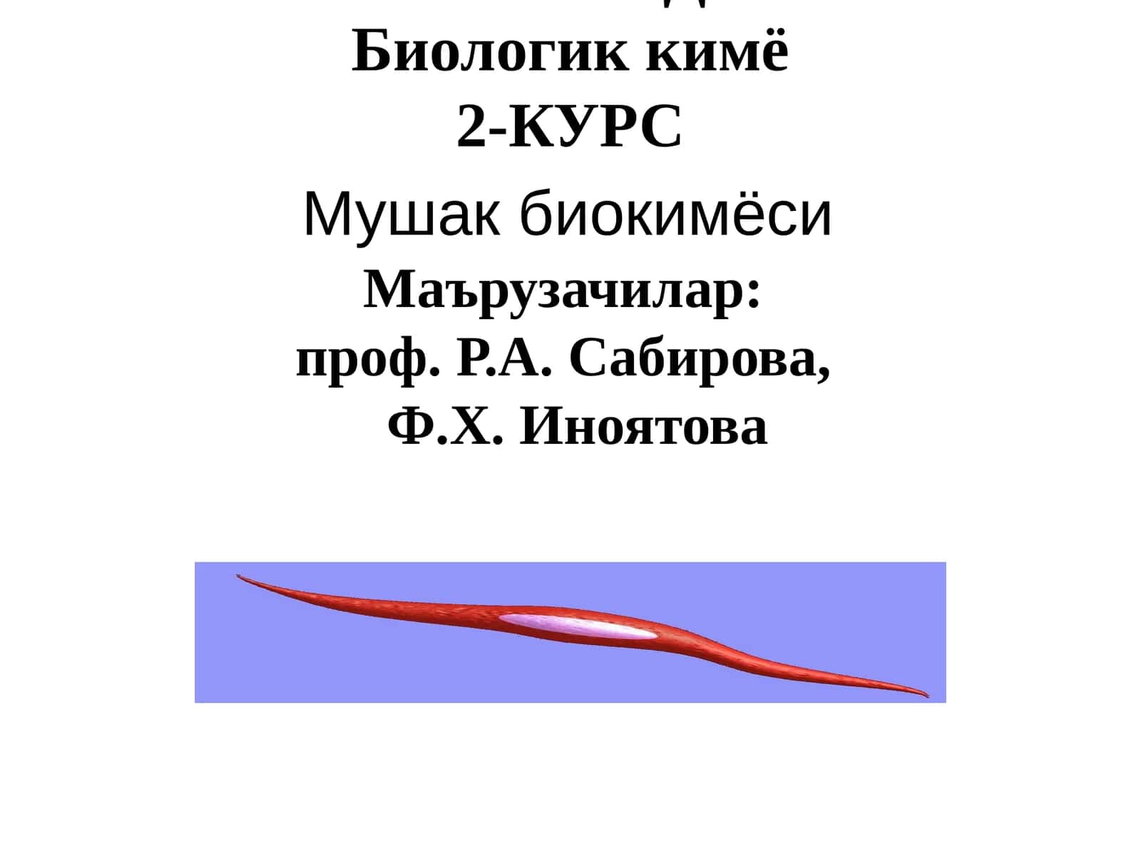 Мушак биокимёси 1