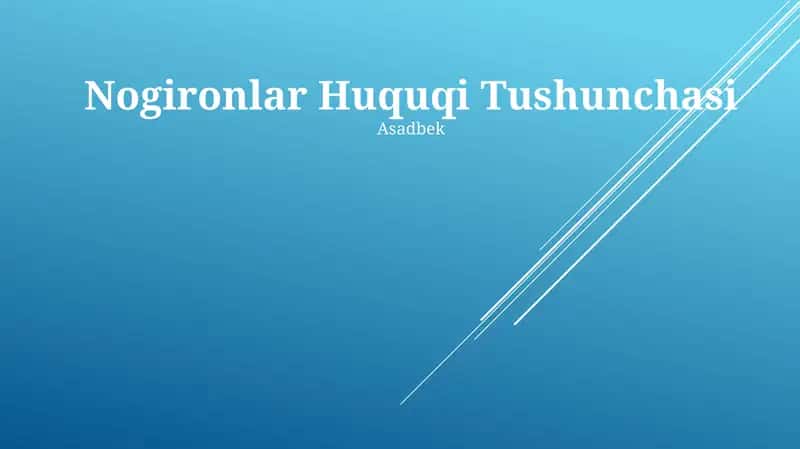 Nogironlar Huquqi Tushunchasi 1