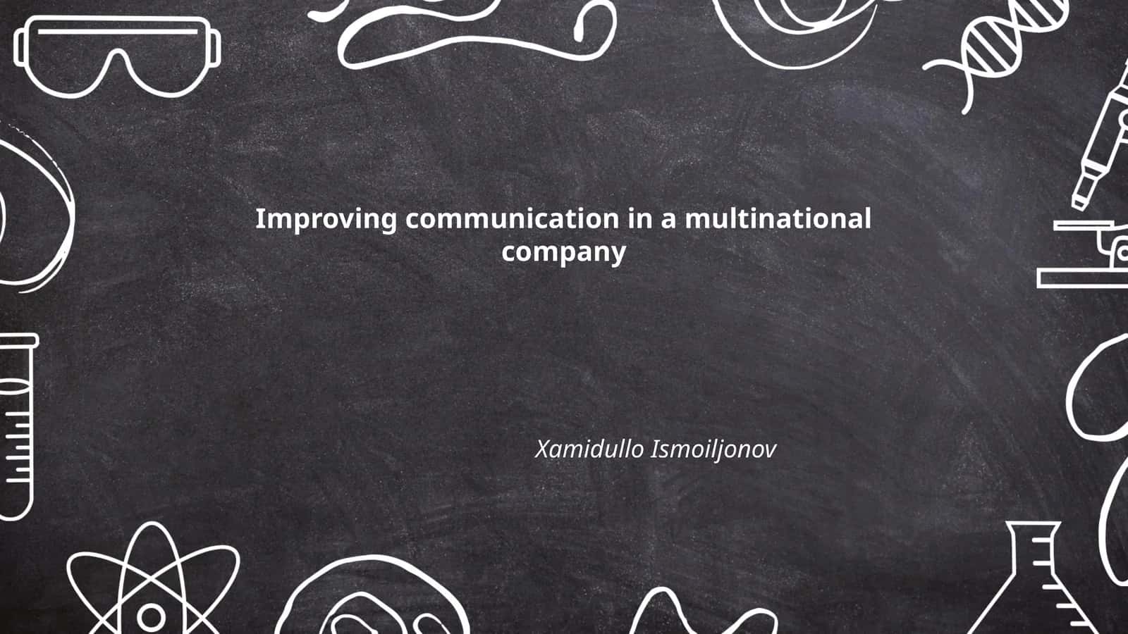 Improving communication in a multinational company 1