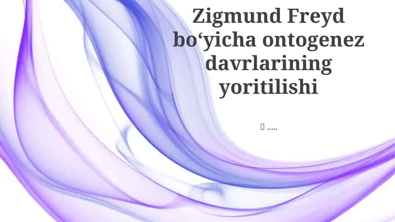 Freydning psixoseksual bosqichlari 1