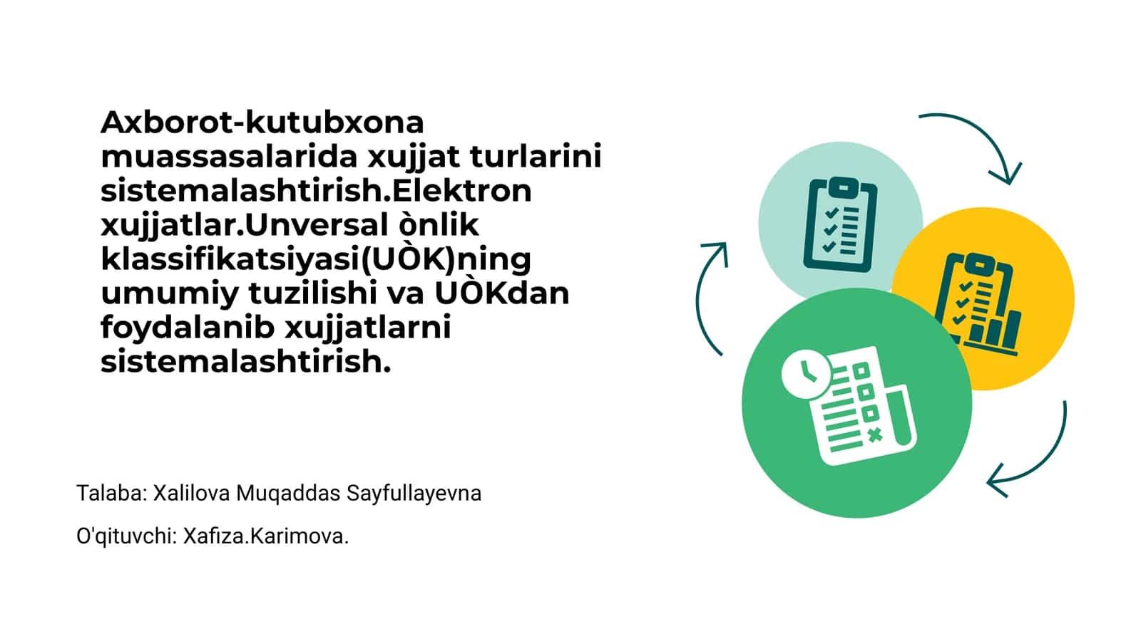 Xujjat turlarini sistemalashtirish 1