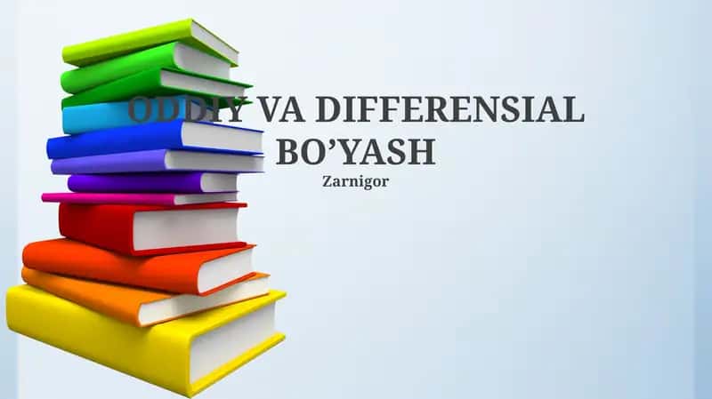 ODDIY VA DIFFERENSIAL BO’YASH 1