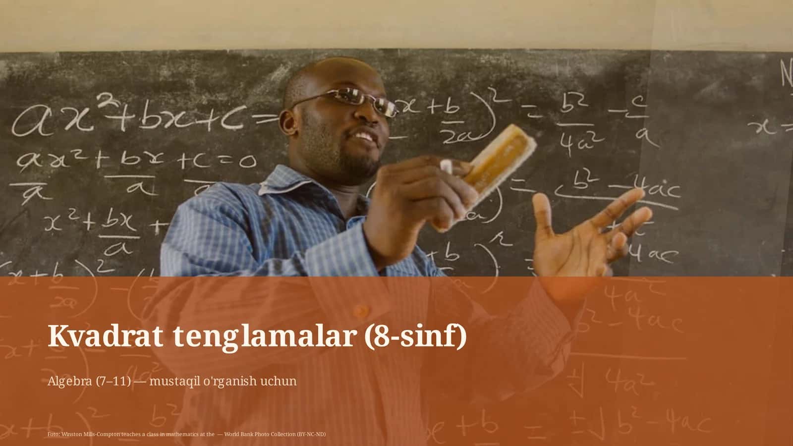 Kvadrat tenglamalar (8-sinf) 1