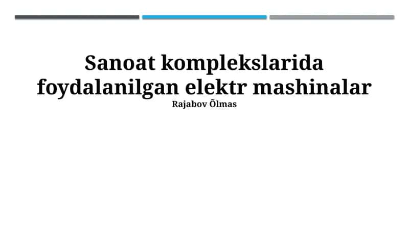 Elektr mashinalar 1