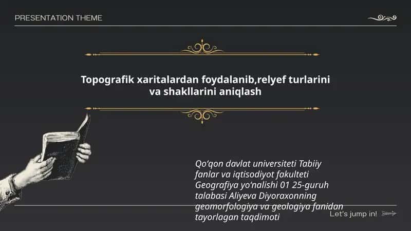 Geomorfologiya va geologiya fanidan tayorlagan taqdimot 1