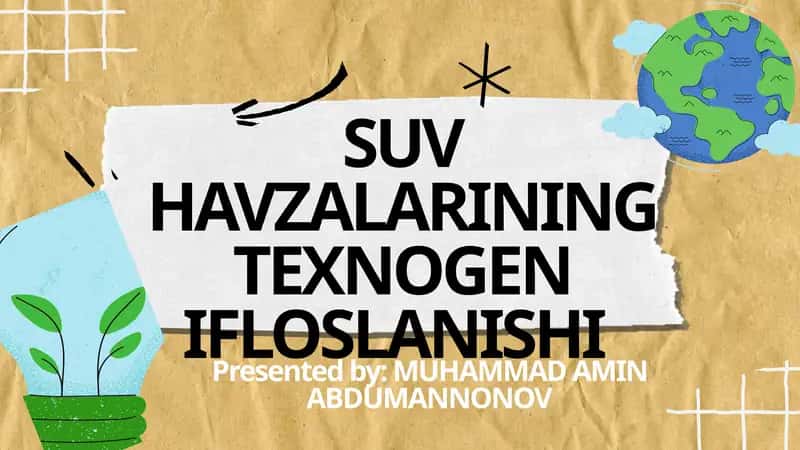 SUV HAVZALARINING TEXNOGEN IFLOSLANISHI 1