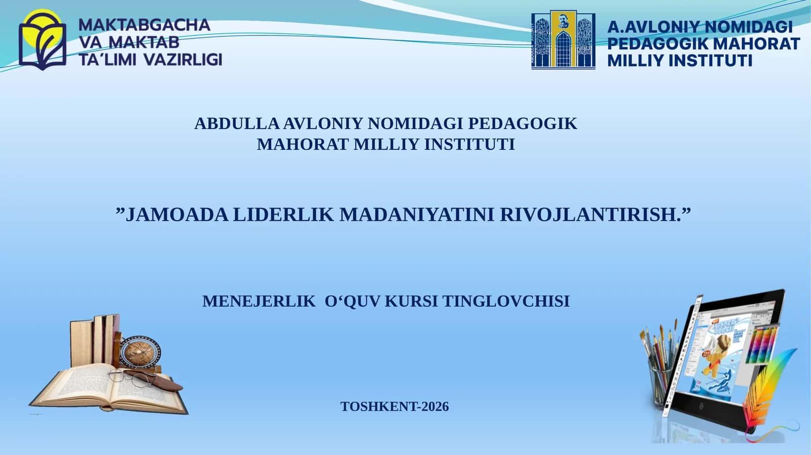 Menejerlik o'quv kursi tinglovi 1