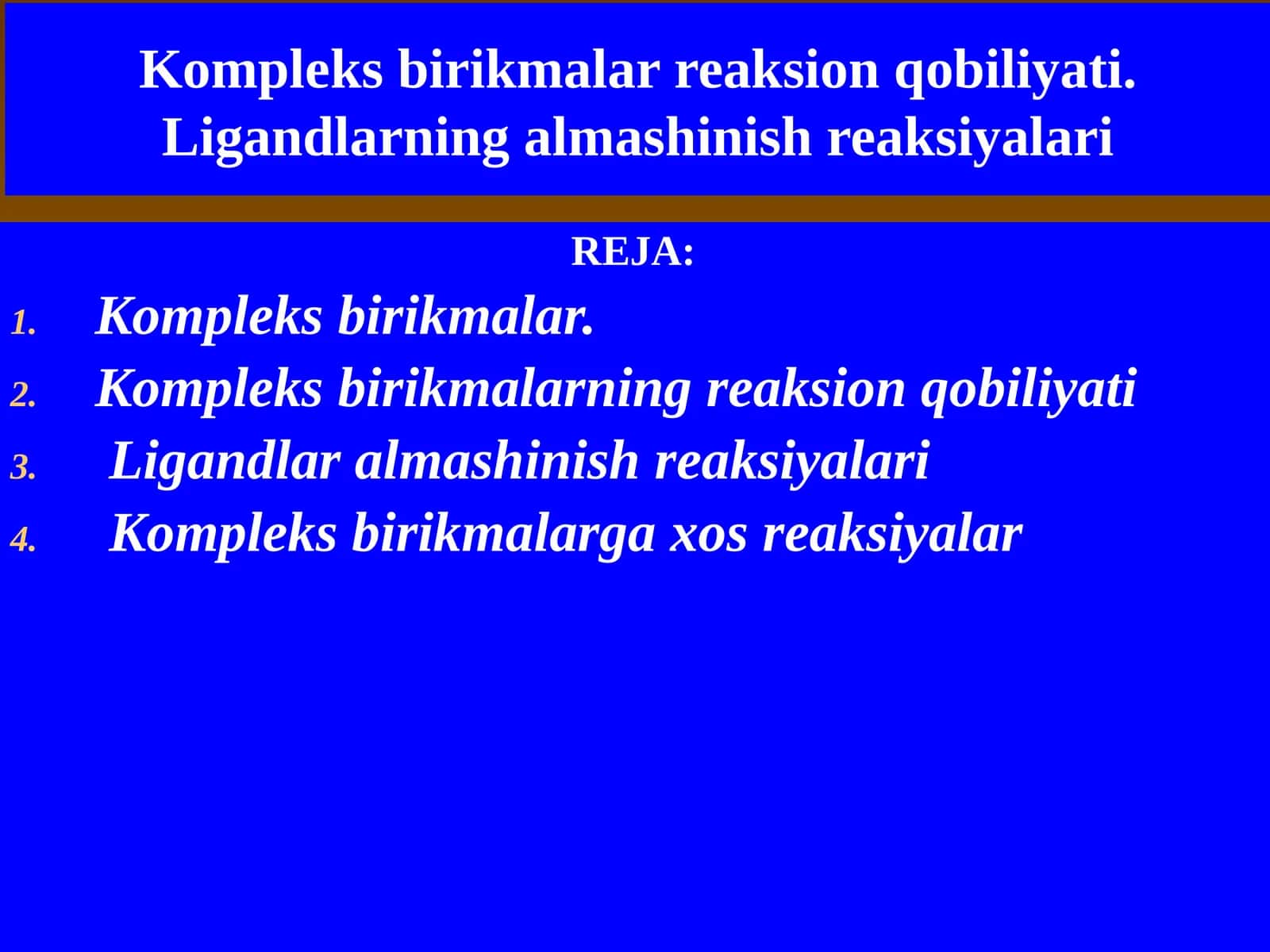 Kompleks birikmalar 1