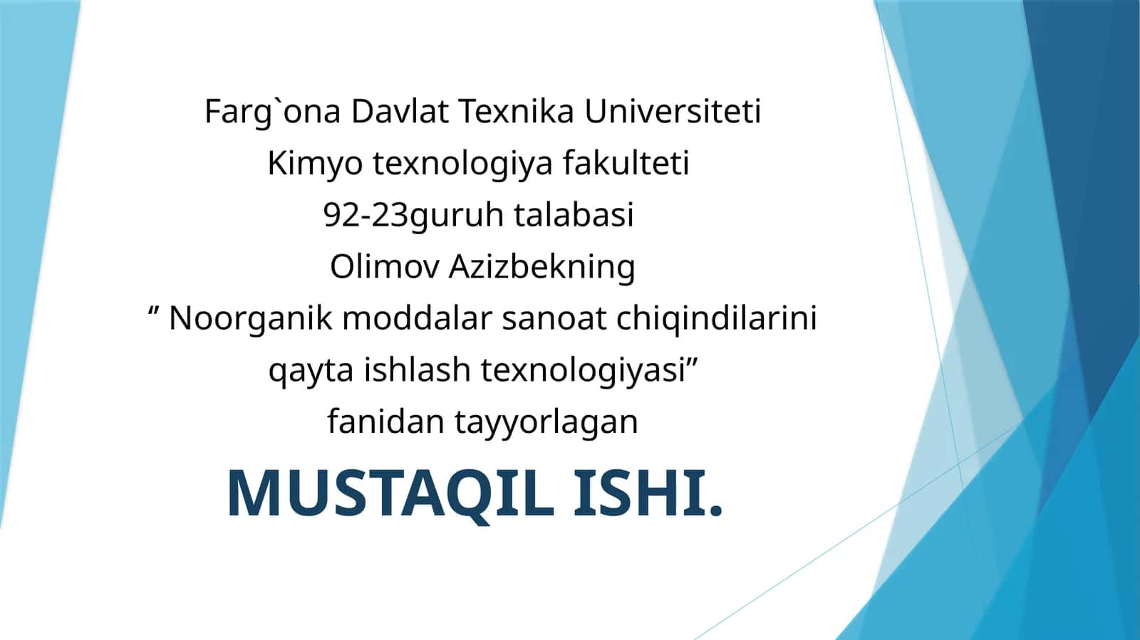 Atmosferaga tashlanayotgan suyuq chiqindi turlari. 1