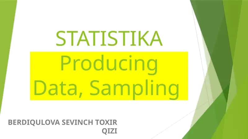 STATISTIKAProducing Data, Sampling 1