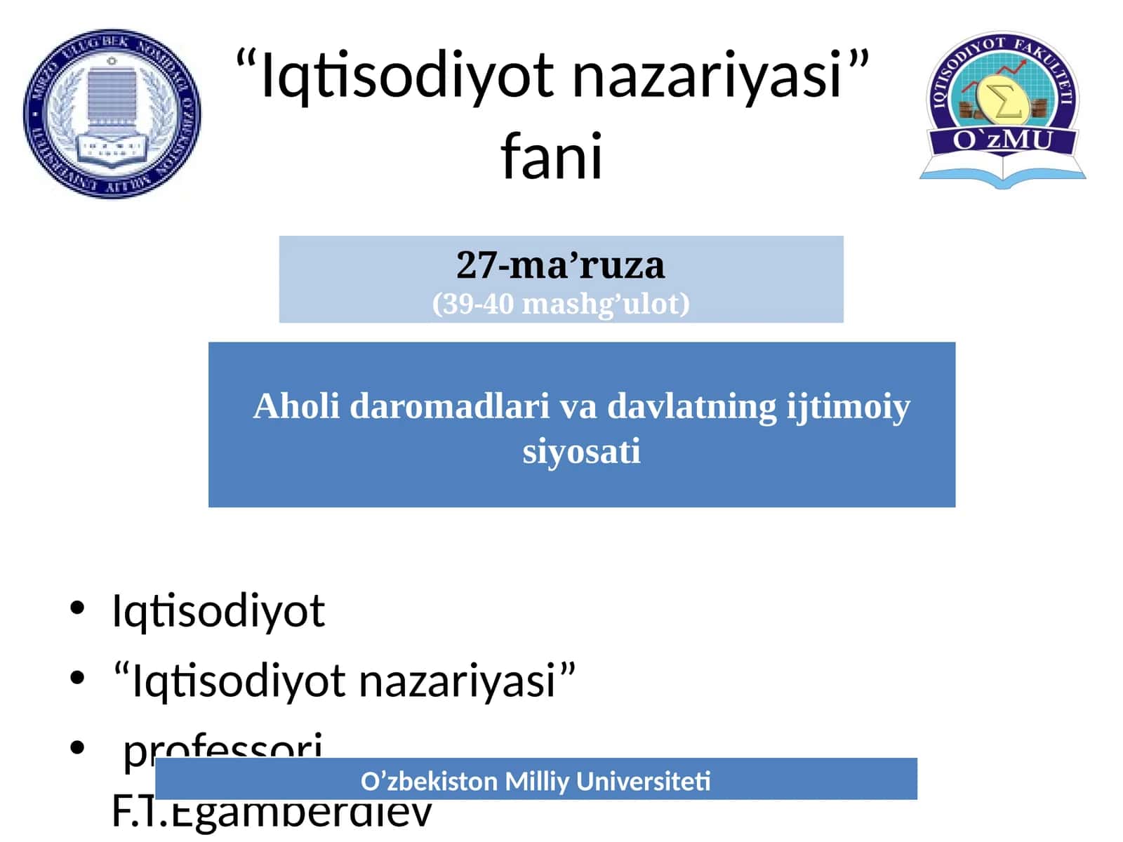 Iqtisodiyot nazariyasi 1
