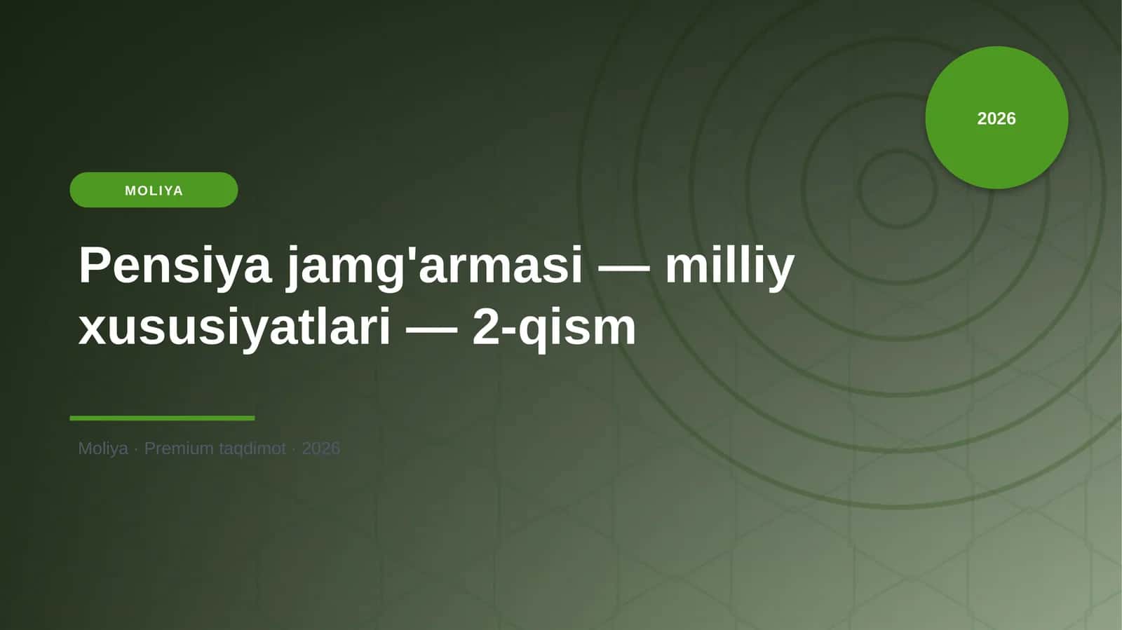 Pensiya jamg'armasi — milliy xususiyatlari — 2-qism 1