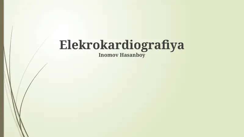 Elektrokardiografiya 1