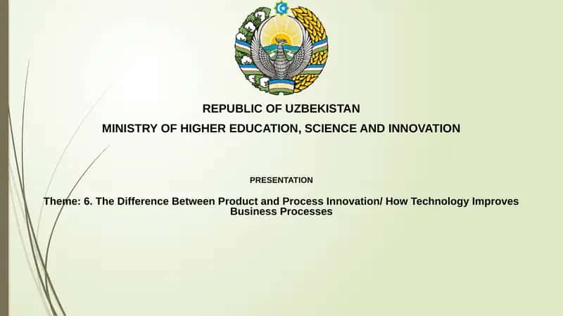 Presentation on Product vs. Process Innovation 1