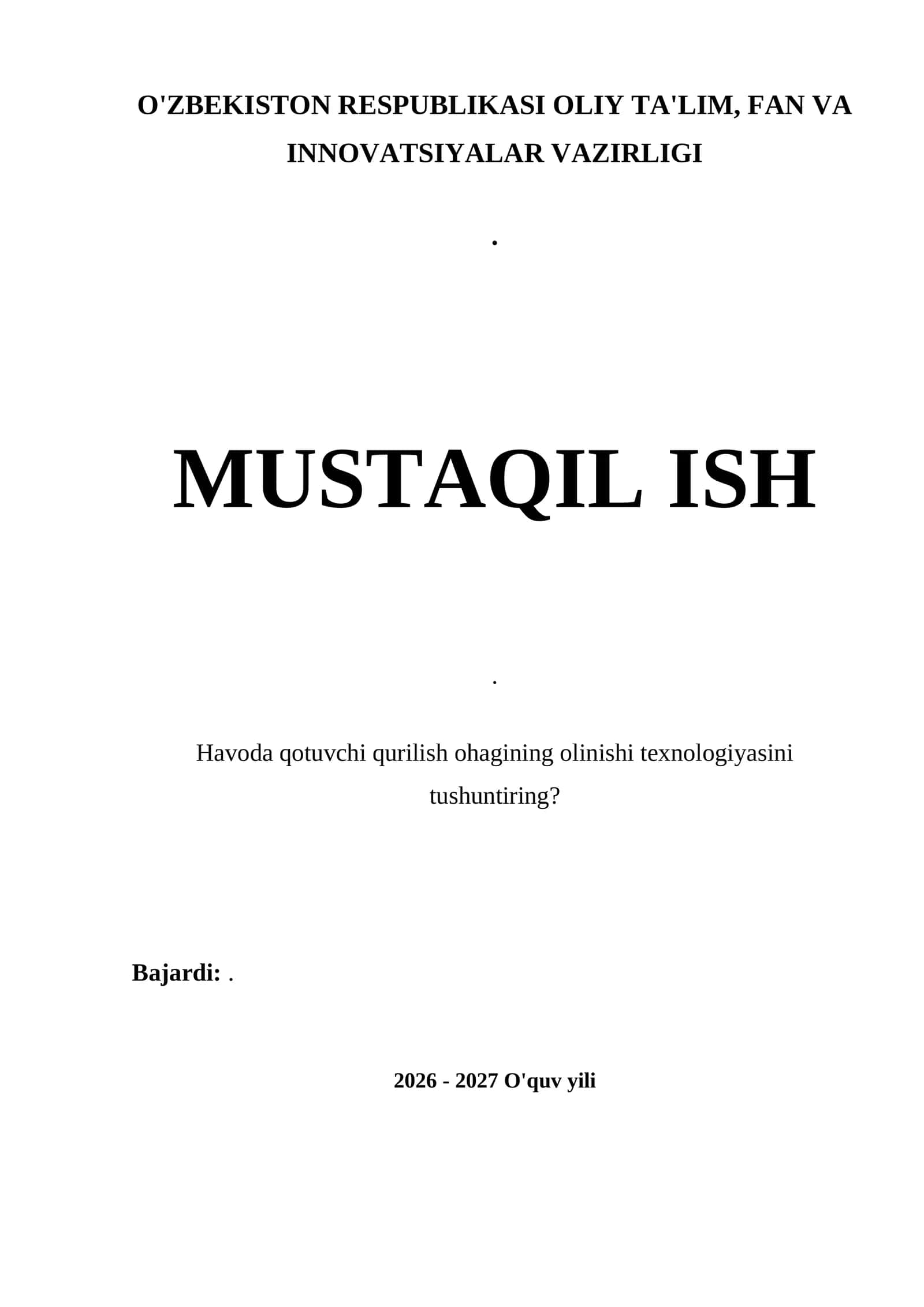 Havoda qotuvchi qurilish ohagi kimyoviy tuzilishi 1