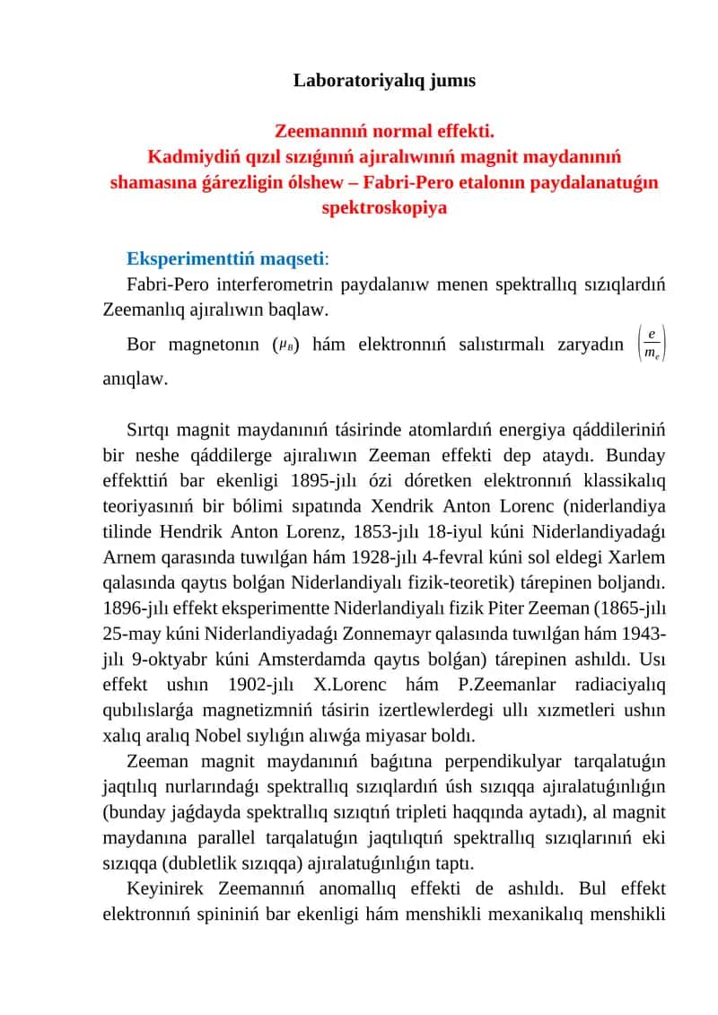 Zeeman Effekti 1