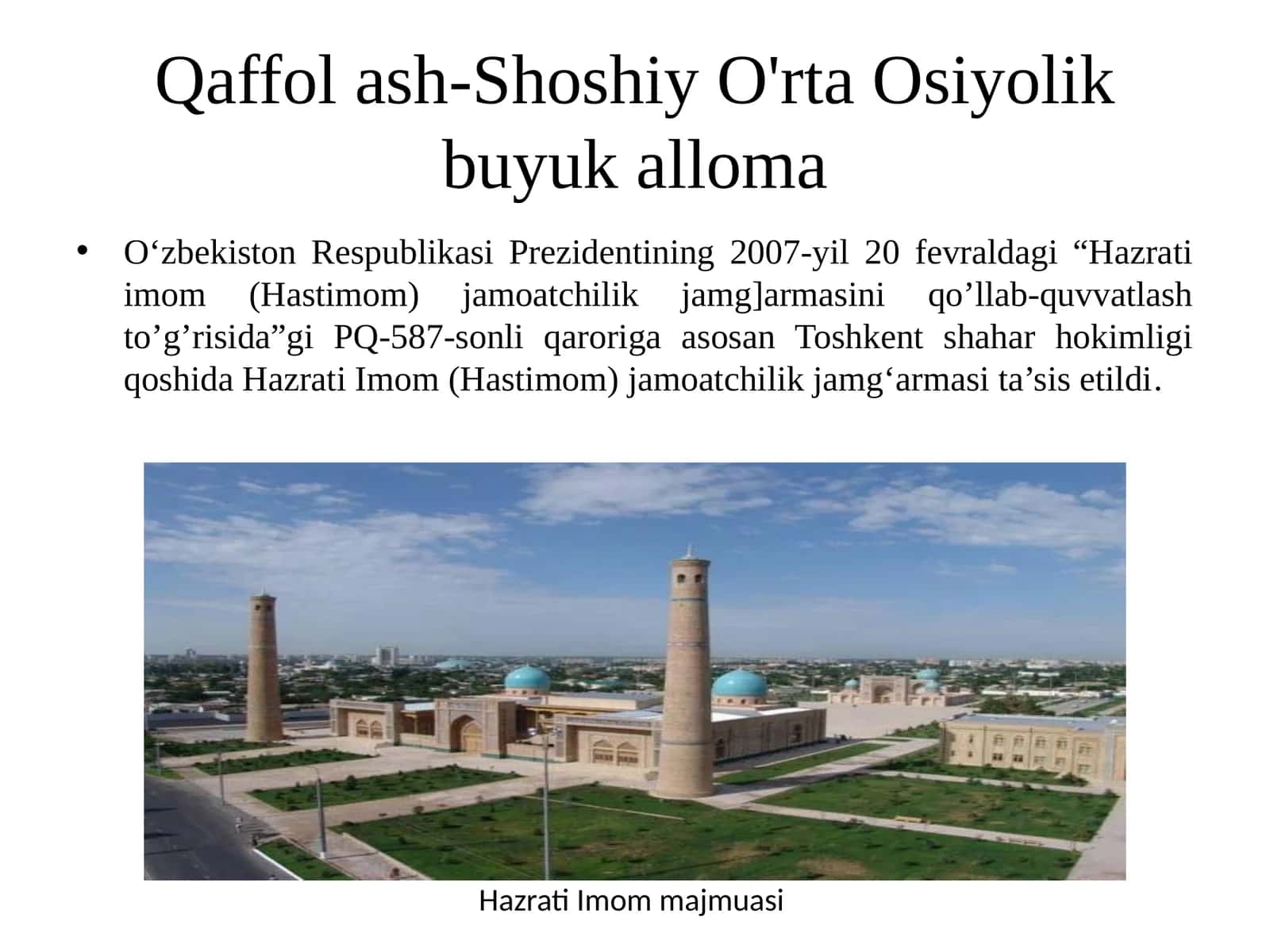 Qaffolash-Shoshiy 1