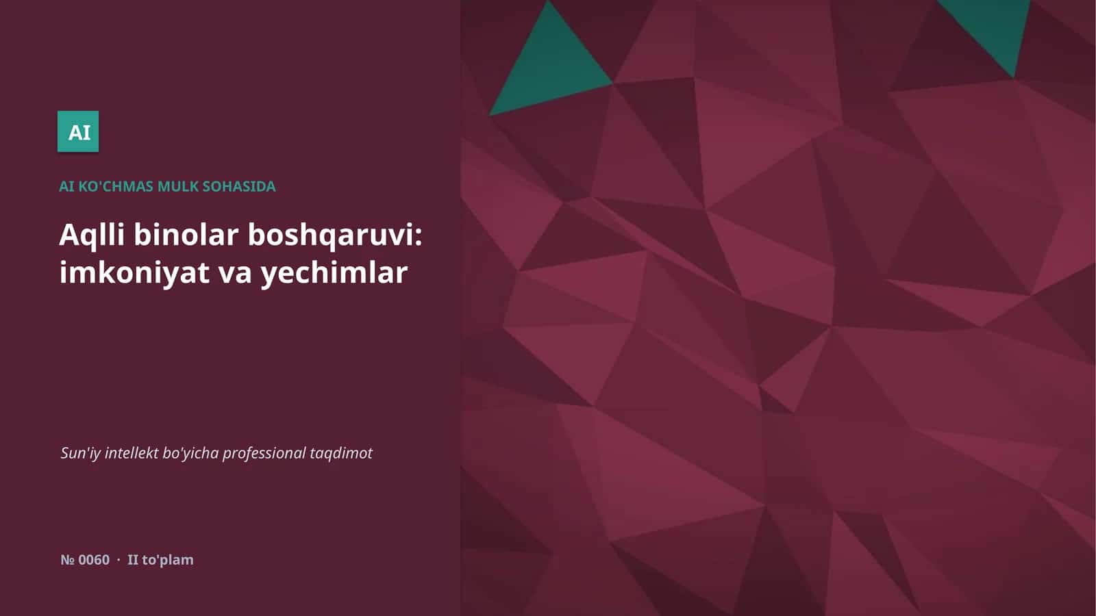 AI KO'CHMAS MULK SOHASIDA 1