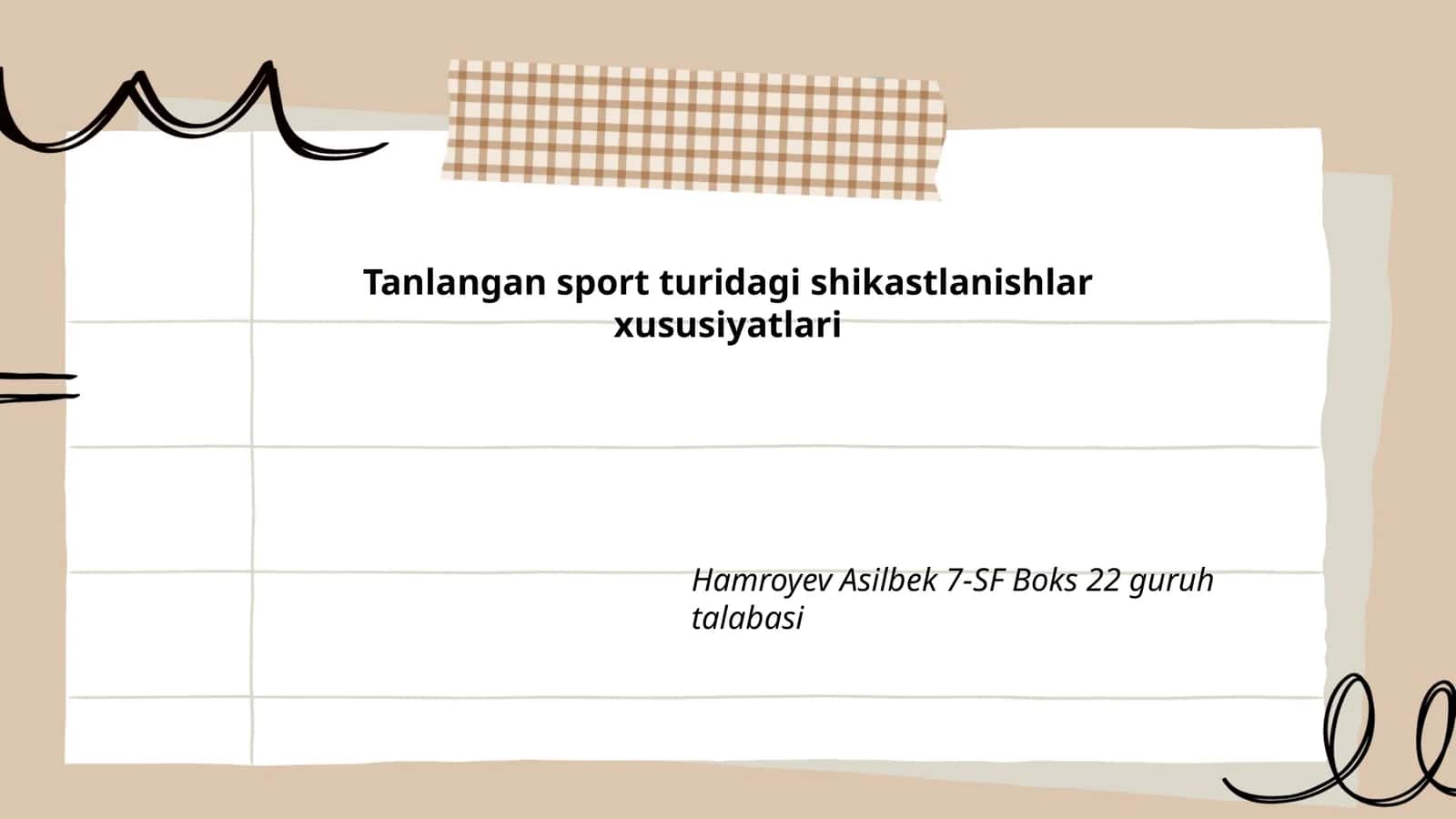 Sport jarohatlari umumiy tasnifi 1