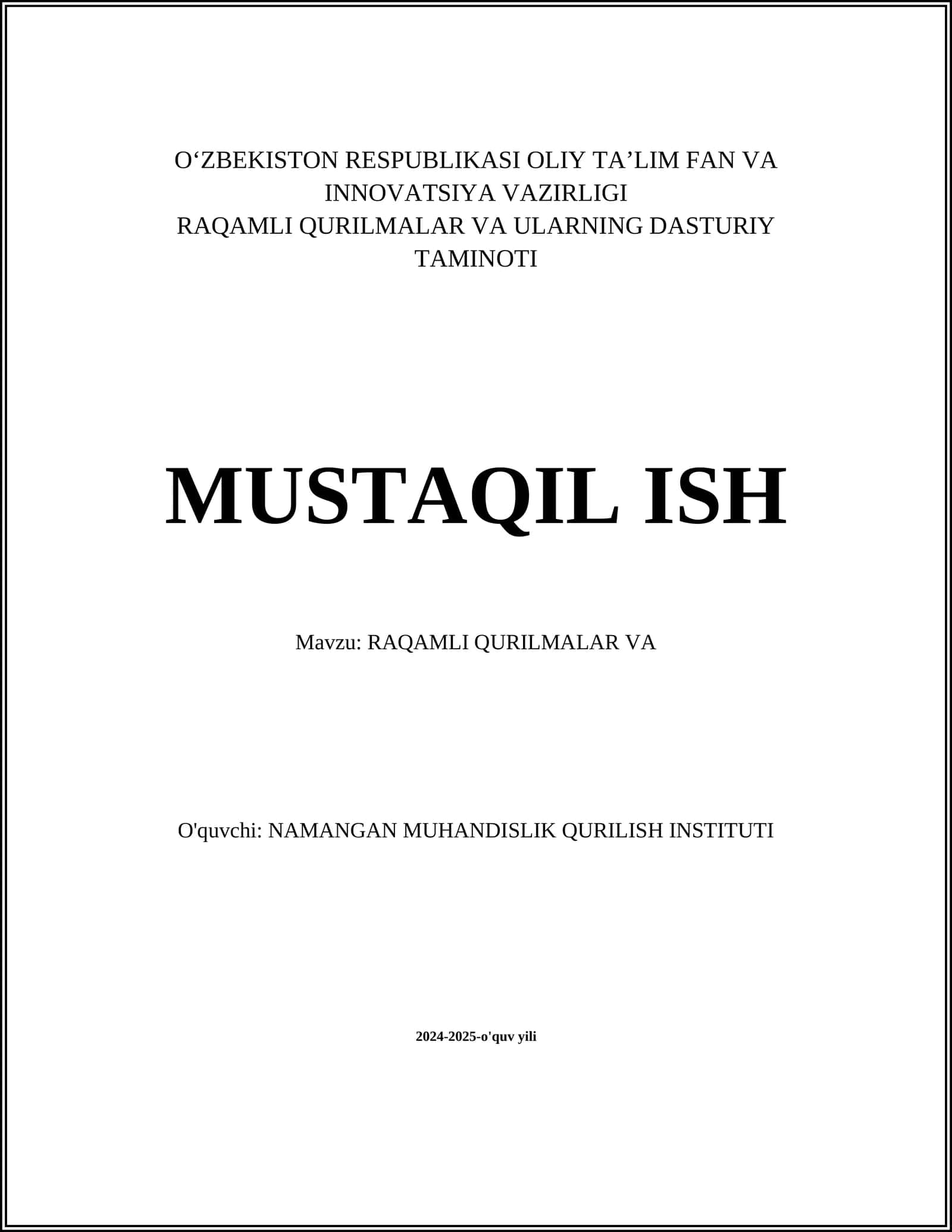 Raqamli qurilmalar tarixi 1