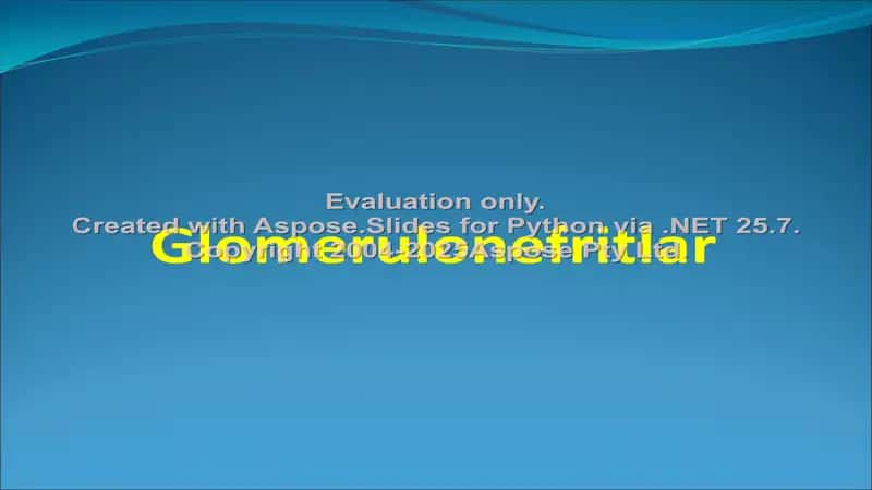Glomerulonefritlar 1