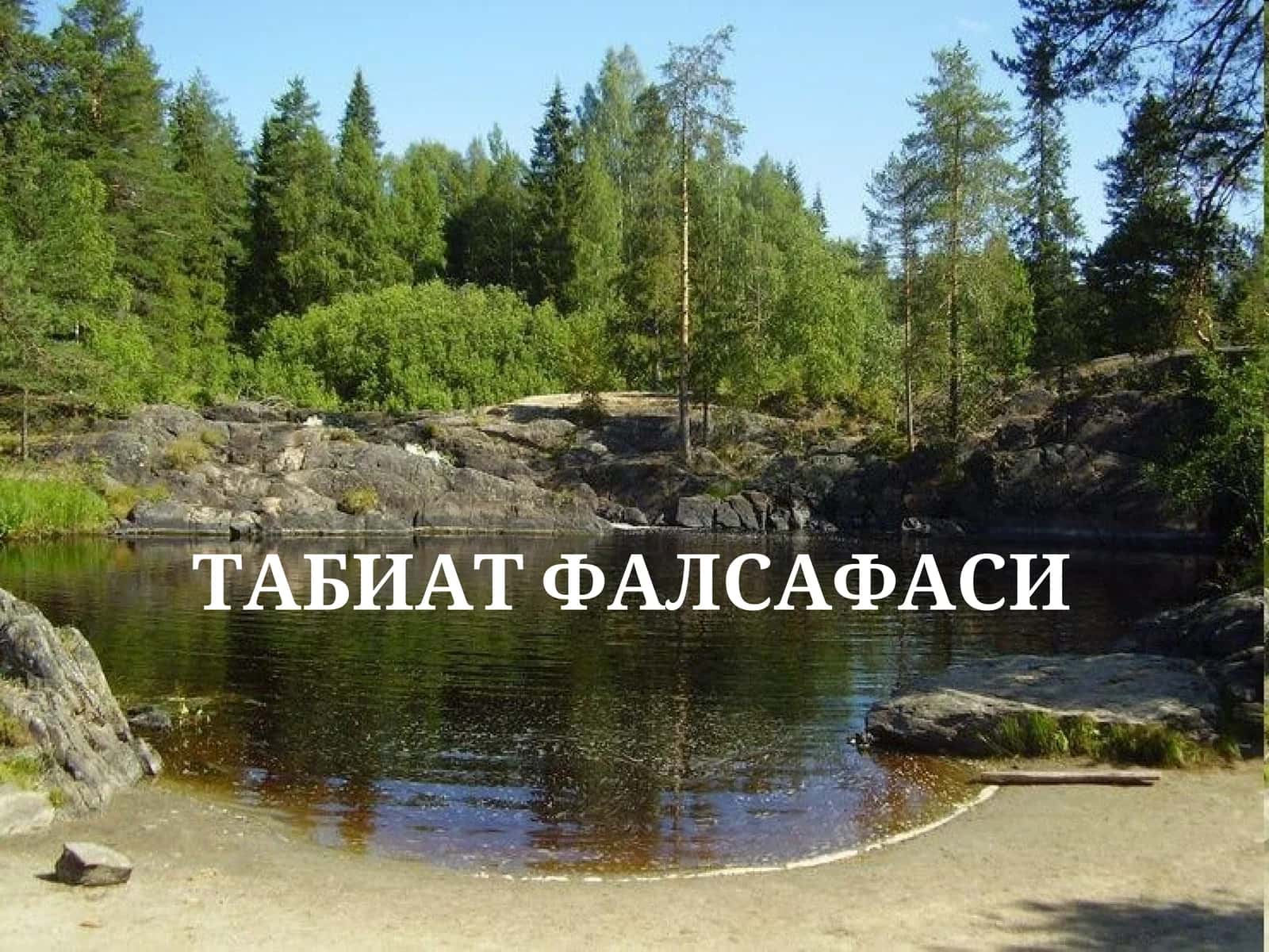 Табиат фалсафаси 1