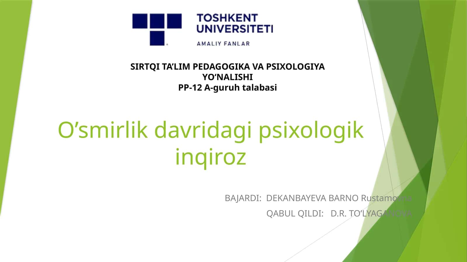 O’smirlik davridagi psixologik inqiroz 1