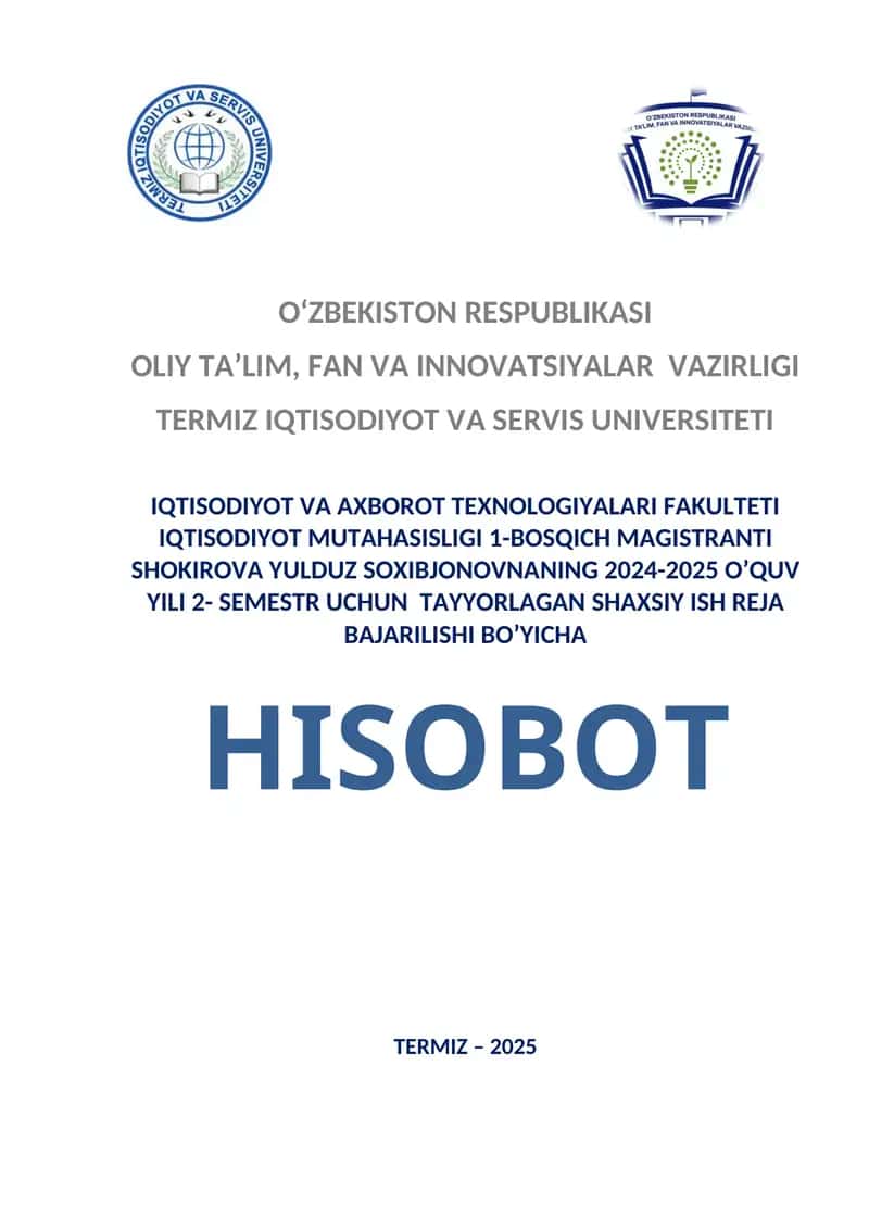Aholi bandligini taminlash va mehnat bozorini rivojlantirishda kichik biznes va xususiy tadbirkorlikning o’rni 1