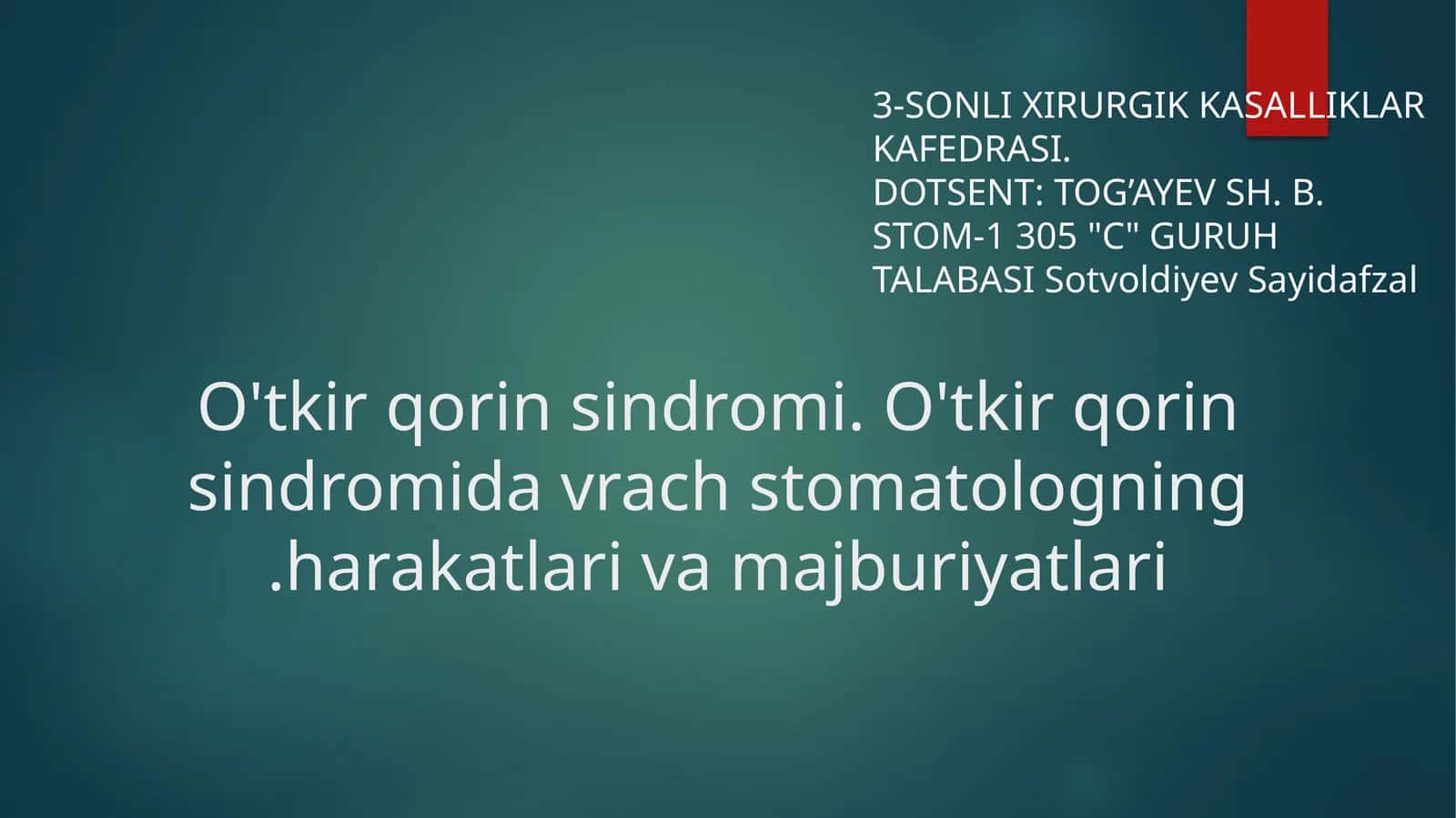 O'tkir qorinsindromi 1