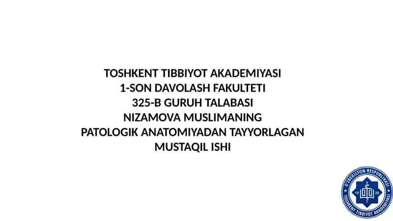 PatoLogik Anatomiya 1