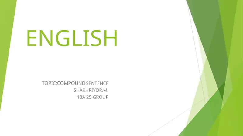 Compound Sentence 1