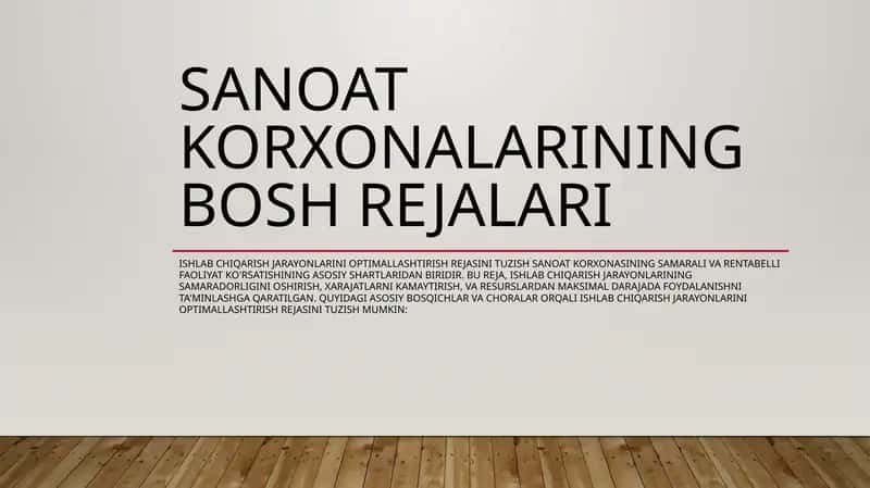 Sanoat korxonalarining bosh rejalari 1