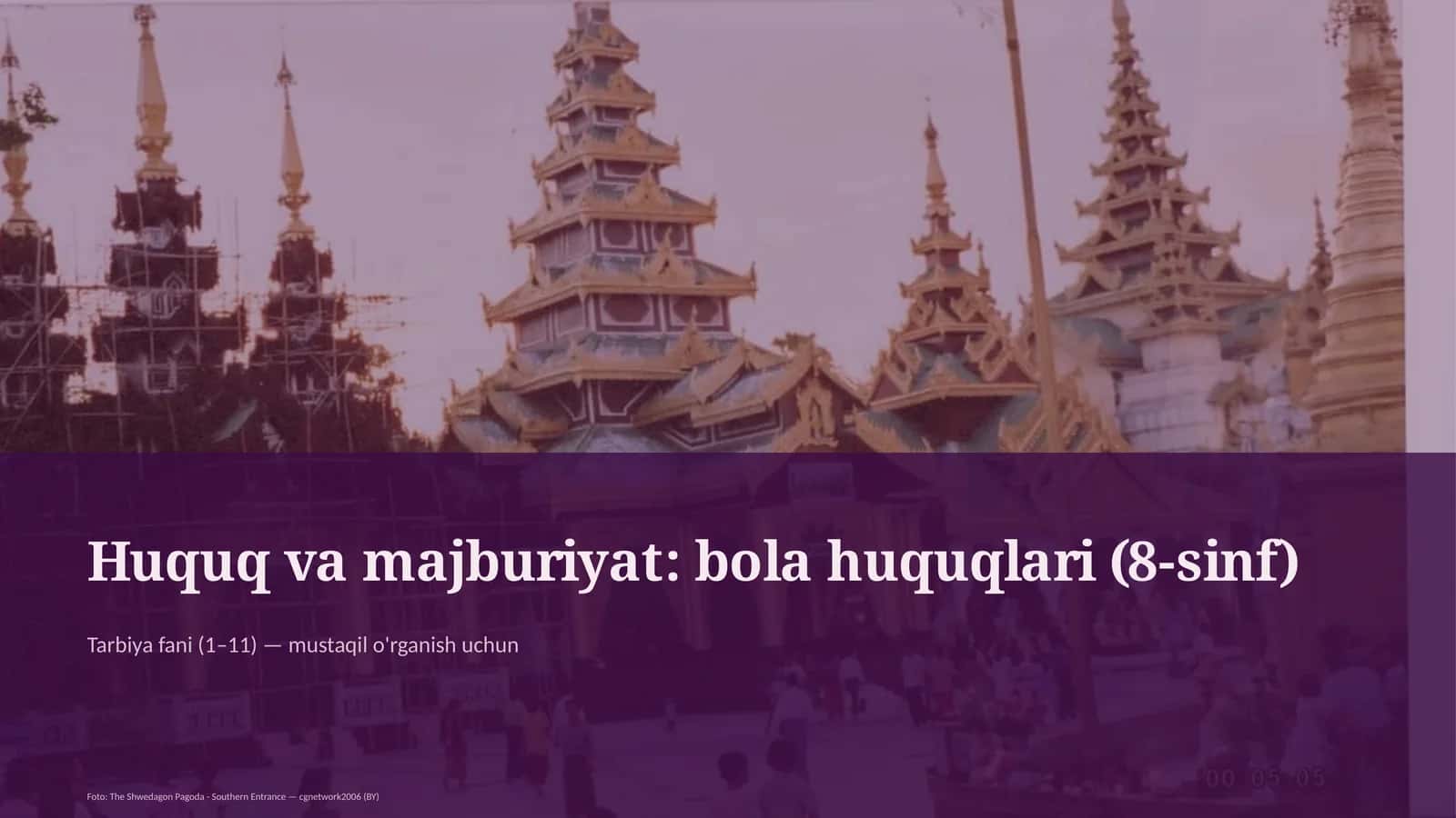 Huquq va majburiyat: bola huquqlari (8-sinf) 1