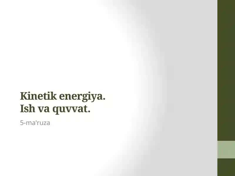 Materiya harakati 1